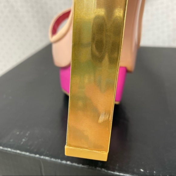 Shoe republic LA GAL pink gold platform heels - Picture 14 of 15